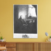Duke Esterhazy die het Clarinet speelt, 1809 Canvas Afdruk (Insitu (Woonkamer))