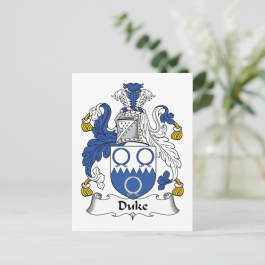 Duke Family Crest Briefkaart (Staand voorkant)
