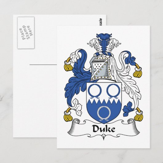 Duke Family Crest Briefkaart (Voorkant / Achterkant)