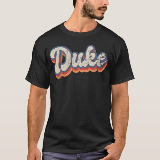 Duke gepersonaliseerde naam aangepaste lettertype t-shirt (Voorkant)