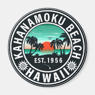 Duke Kahanamoku Beach Hawaï Retro Sunset Souvenir Magneet