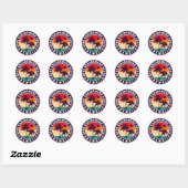Duke Kahanamoku Beach Hawaii Retro 70-80-zomer Ronde Sticker (Vel)