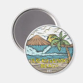 Duke Kahanamoku Beach Hawaii Vintage Magneet (Voorkant / Achterkant)