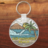 Duke Kahanamoku Beach Hawaii Vintage Sleutelhanger (Voorkant)