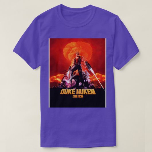 Duke Nukem 3D retro game print High Contrast T-shirt (Design voorkant)