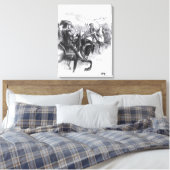 Duke of Monmouth Advancing op Taunton Canvas Afdruk (Insitu (Slaapkamer))