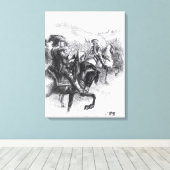 Duke of Monmouth Advancing op Taunton Canvas Afdruk (Insitu (Houten vloer))