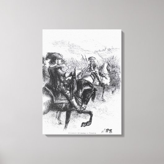 Duke of Monmouth Advancing op Taunton Canvas Afdruk (Voorkant)