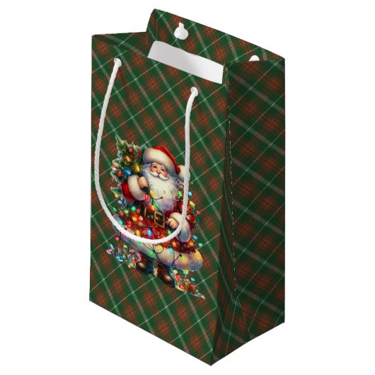 Duke of Rothesay Scottish Tartan Christmas  Klein Cadeauzakje (Voorkant Gekanteld)