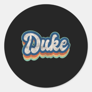 Duke Voornaam Boy Style jaren 70 jaren 80 Persoon Ronde Sticker