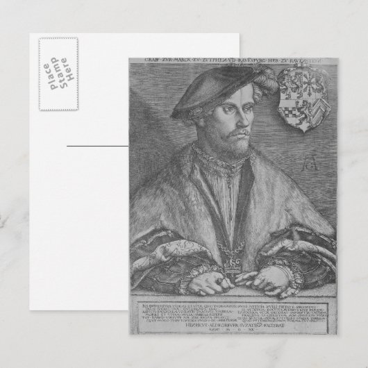 Duke Wilhelm V van Cleve, 1540 Briefkaart (Voorkant / Achterkant)