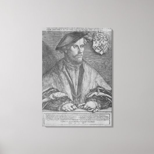 Duke Wilhelm V van Cleve, 1540 Canvas Afdruk (Voorkant)