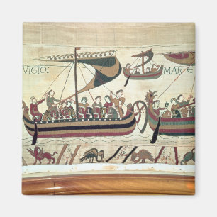 Duke William en zijn vloot kruisen het Kanaal aan  Magneet