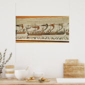 Duke William en zijn vloot kruisen het Kanaal Poster (Keuken)