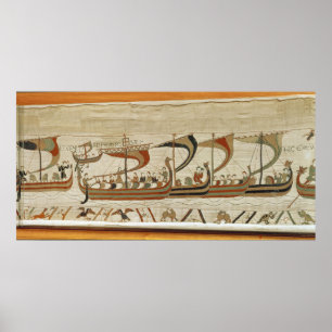 Duke William en zijn vloot kruisen het Kanaal Poster