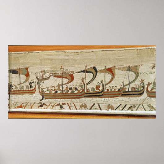 Duke William en zijn vloot kruisen het Kanaal Poster (Voorkant)