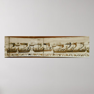 Duke William en zijn vloot kruisen Pevensey Poster