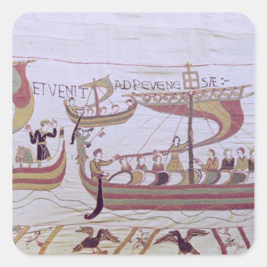 Duke William en zijn vloot Vierkante Sticker (Voorkant)