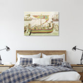 Duke William van Normandy kruist het zee Canvas Afdruk (Insitu (Slaapkamer))