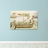 Duke William van Normandy kruist het zee Canvas Afdruk (Insitu (Houten vloer))