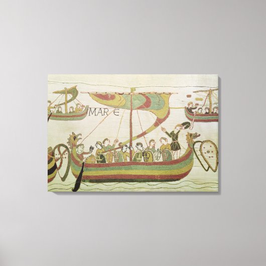 Duke William van Normandy kruist het zee Canvas Afdruk (Voorkant)