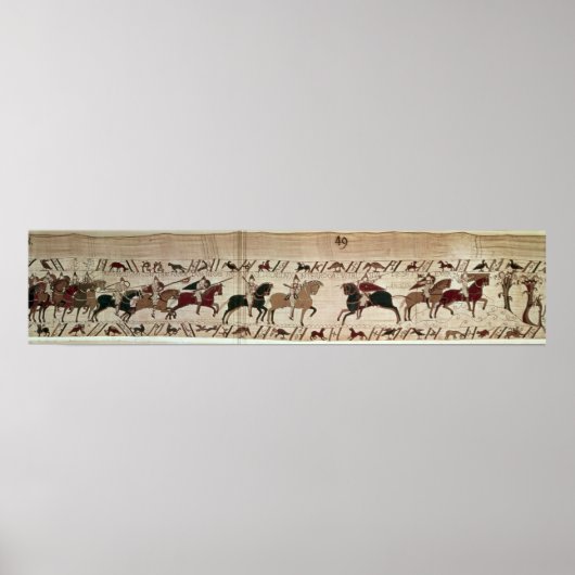 Duke William's ridders komen aan om de strijd aan Poster (Voorkant)