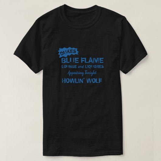 Dukes Blue Flame Lounge Chicago T-shirt (Design voorkant)