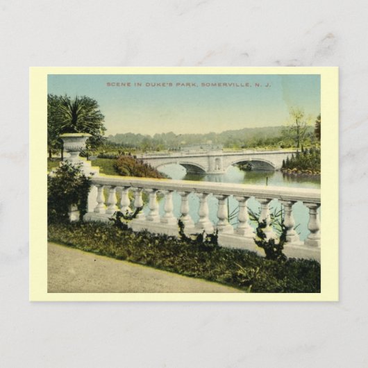 Duke's Park, Somerville, New Jersey 1912 Vintage Briefkaart (Voorkant)