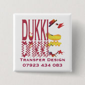 Dukki Badge Vierkante Button 5,1 Cm (Voorkant)