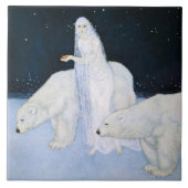 Dulac Polar Beer Winter Magic Tile Trivet Gift Box Tegeltje (Voorkant)