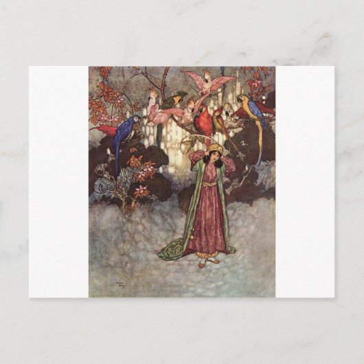 Dulac's Beauty en het Beest Briefkaart (Voorkant)