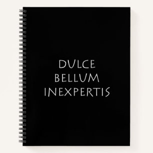 Dulce bellum inexpertise notitieboek