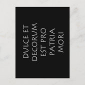 Dulce et decorum est pro patria mori briefkaart (Voorkant)