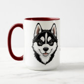 Dulce Husky Puppy Siberische Mok (Links)