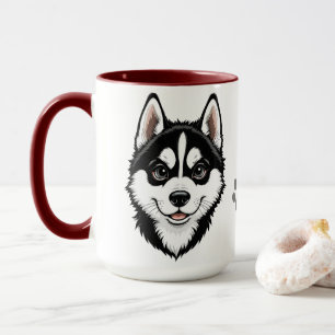 Dulce Husky Puppy Siberische Mok