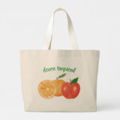 Dulce Tropical: naranja y manzana Grote Tote Bag (Achterkant)