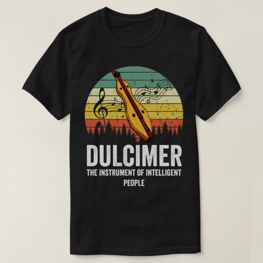 dulcimeer-instrument t-shirt (Design voorkant)