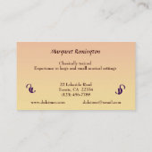 Dulcimeer Musicianverpakking met standaard Visitek Visitekaartje (Achterkant)