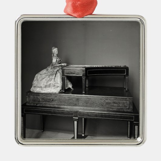 Dulcimeerspeler Metalen Ornament (Voorkant)