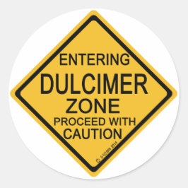 Dulcimeerzone invoeren ronde sticker