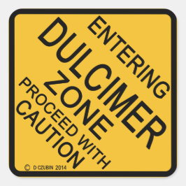 Dulcimeerzone invoeren vierkante sticker