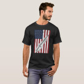 Dulcimer American Flag US  T-shirt (Voorkant volledig)