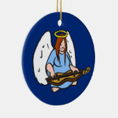 Dulcimer Angel Keramisch Ornament (Rechts)