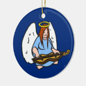 Dulcimer Angel Keramisch Ornament (Links)