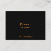 Dulcimer ATC-kaart Visitekaartje (Achterkant)