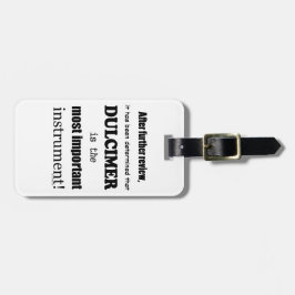 Dulcimer belangrijkste instrument bagagelabel