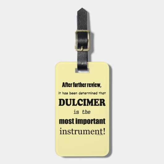 Dulcimer belangrijkste instrument bagagelabel (Voorkant verticaal)