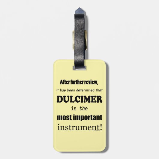 Dulcimer belangrijkste instrument bagagelabel (Achterkant verticaal)
