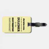 Dulcimer belangrijkste instrument bagagelabel (Achterkant horizontaal)