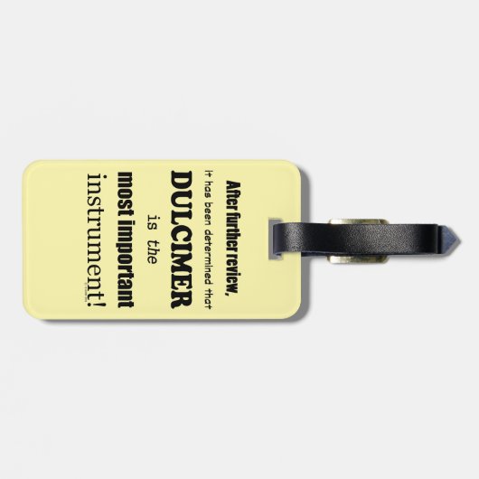 Dulcimer belangrijkste instrument bagagelabel (Achterkant horizontaal)